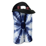 Tie Dye Shibori Print Double Neoprene Wine Tote