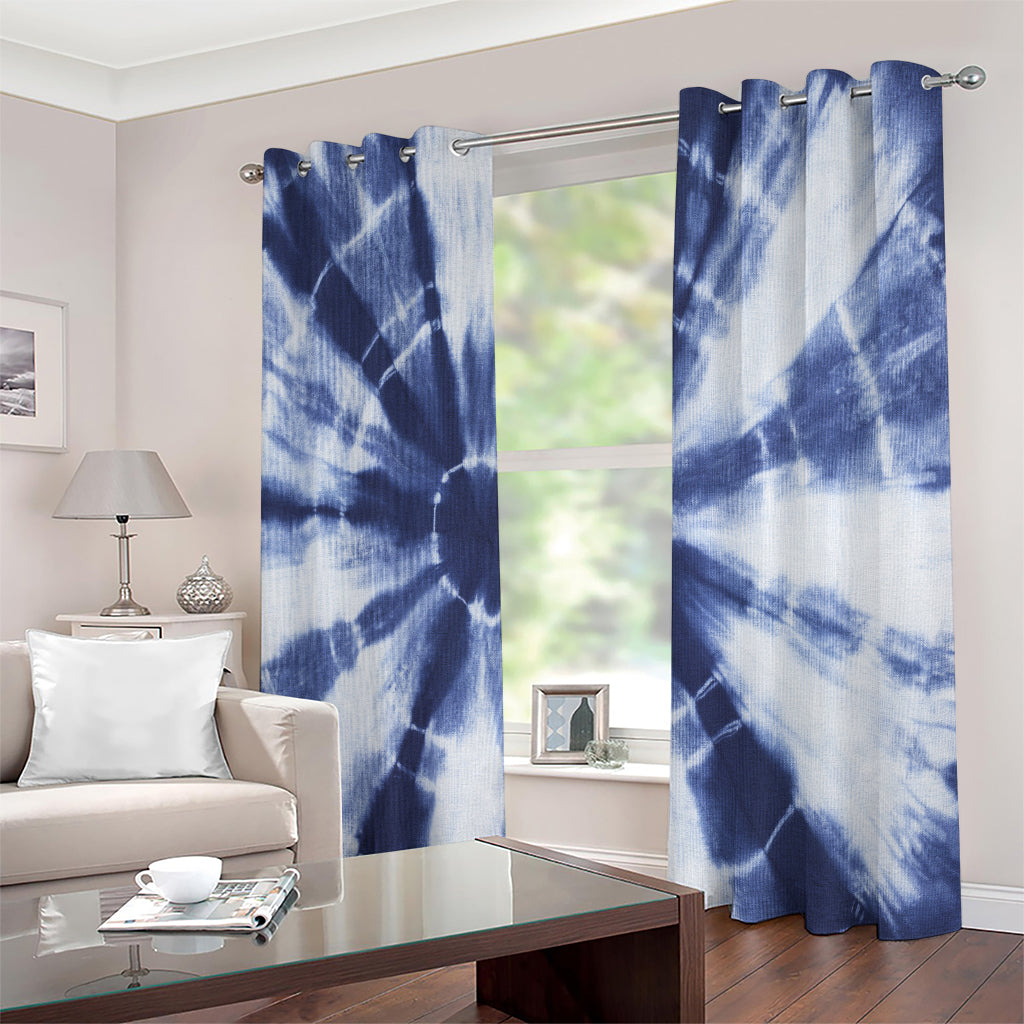 Tie Dye Shibori Print Extra Wide Grommet Curtains