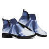 Tie Dye Shibori Print Flat Ankle Boots