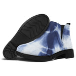 Tie Dye Shibori Print Flat Ankle Boots