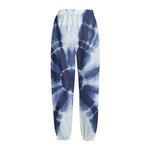 Tie Dye Shibori Print Fleece Lined Knit Pants