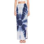 Tie Dye Shibori Print High Slit Maxi Skirt