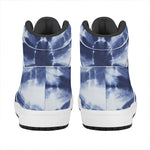 Tie Dye Shibori Print High Top Leather Sneakers