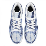 Tie Dye Shibori Print High Top Leather Sneakers