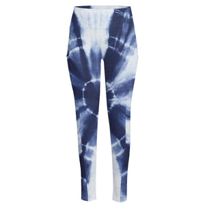 Tie Dye Shibori Print High-Waisted Pocket Leggings