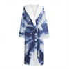 Tie Dye Shibori Print Hooded Bathrobe