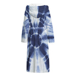 Tie Dye Shibori Print Hooded Bathrobe