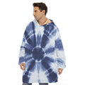 Tie Dye Shibori Print Hoodie Blanket