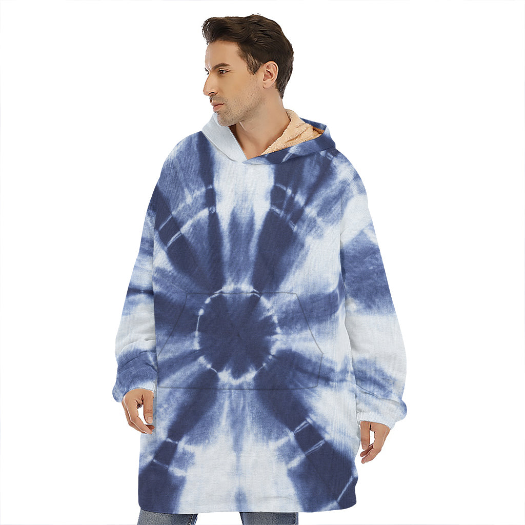 Tie Dye Shibori Print Hoodie Blanket