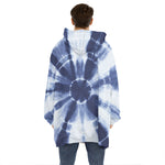 Tie Dye Shibori Print Hoodie Blanket