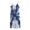 Tie Dye Shibori Print Jersey Midi Cami Dress