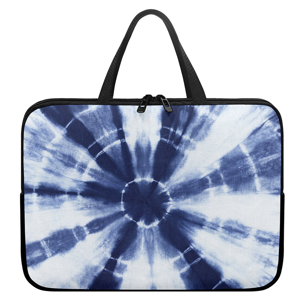 Tie Dye Shibori Print Laptop Sleeve With Handle