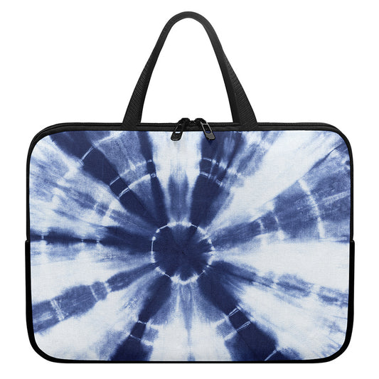 Tie Dye Shibori Print Laptop Sleeve With Handle