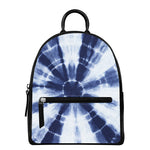 Tie Dye Shibori Print Leather Backpack