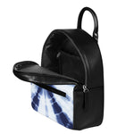 Tie Dye Shibori Print Leather Backpack