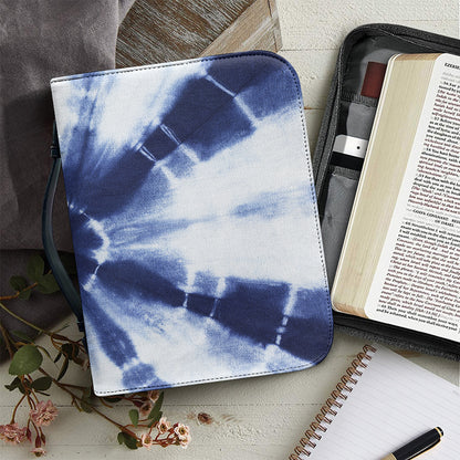Tie Dye Shibori Print Leather Bible Cover