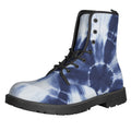 Tie Dye Shibori Print Lace-Up Boots