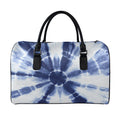 Tie Dye Shibori Print Leather Duffel Bag