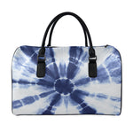 Tie Dye Shibori Print Leather Duffle Bag