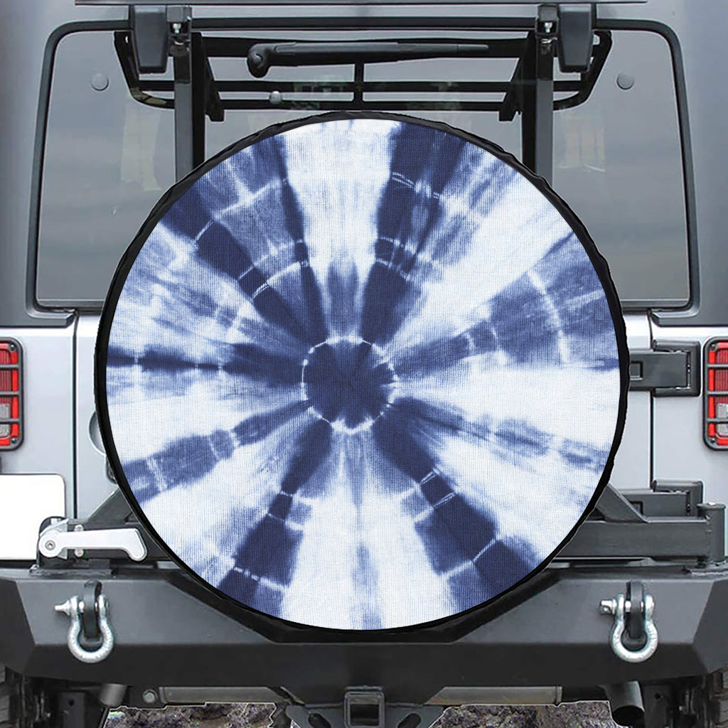 Tie Dye Shibori Print Leather Spare Tire Cover