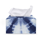 Tie Dye Shibori Print Leather Tissue Box Cover