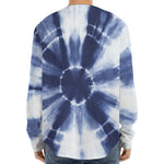 Tie Dye Shibori Print Long Sleeve Baseball Jersey