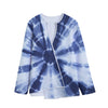 Tie Dye Shibori Print Long Sleeve Short Coat