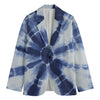 Tie Dye Shibori Print Men's Blazer