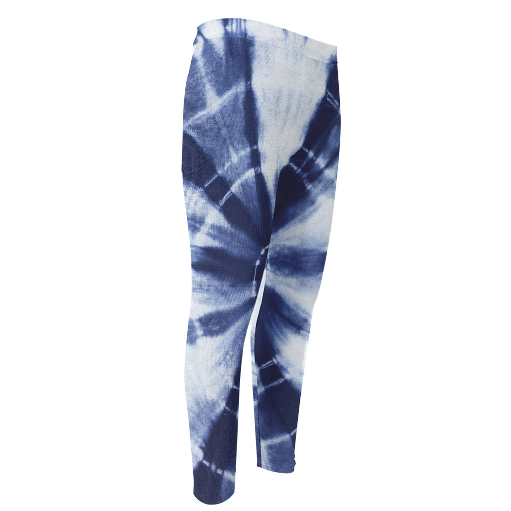 Tie Dye Shibori Print Men's Compression Pants