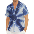 Tie Dye Shibori Print Men's Deep V-Neck Shirt