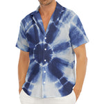 Tie Dye Shibori Print Men's Deep V-Neck Shirt