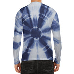 Tie Dye Shibori Print Men's Long Sleeve Rash Guard
