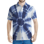 Tie Dye Shibori Print Men's Polo Shirt