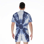 Tie Dye Shibori Print Men's Rompers
