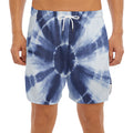 Tie Dye Shibori Print Men's Split Running Shorts