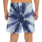 Tie Dye Shibori Print Men's Split Running Shorts
