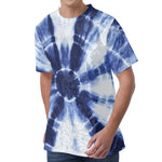 Tie Dye Shibori Print Men's Velvet T-Shirt