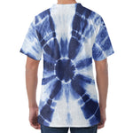 Tie Dye Shibori Print Men's Velvet T-Shirt