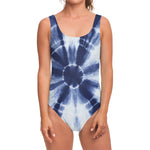 Tie Dye Shibori Print One Piece Swimsuit
