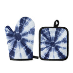 Tie Dye Shibori Print Oven Mitt And Pot Holder Set