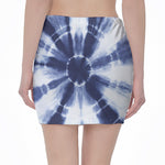 Tie Dye Shibori Print Pencil Mini Skirt