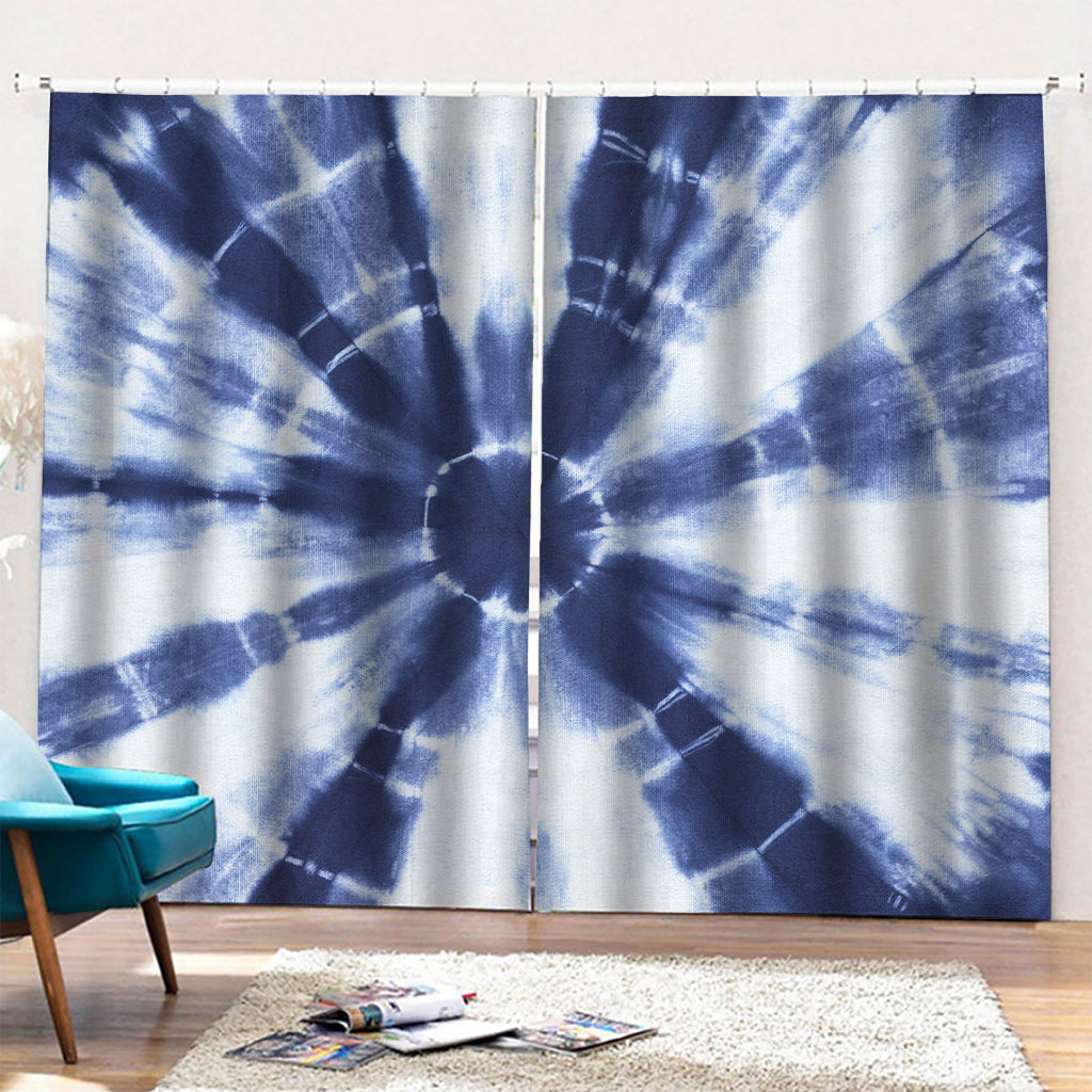 Tie Dye Shibori Print Pencil Pleat Curtains