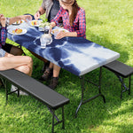 Tie Dye Shibori Print Picnic Table Cover