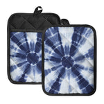 Tie Dye Shibori Print Pot Holders With Pocket