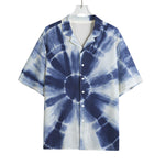 Tie Dye Shibori Print Rayon Hawaiian Shirt