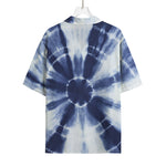 Tie Dye Shibori Print Rayon Hawaiian Shirt