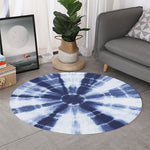 Tie Dye Shibori Print Round Rug