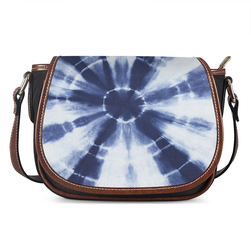Tie Dye Shibori Print Saddle Bag