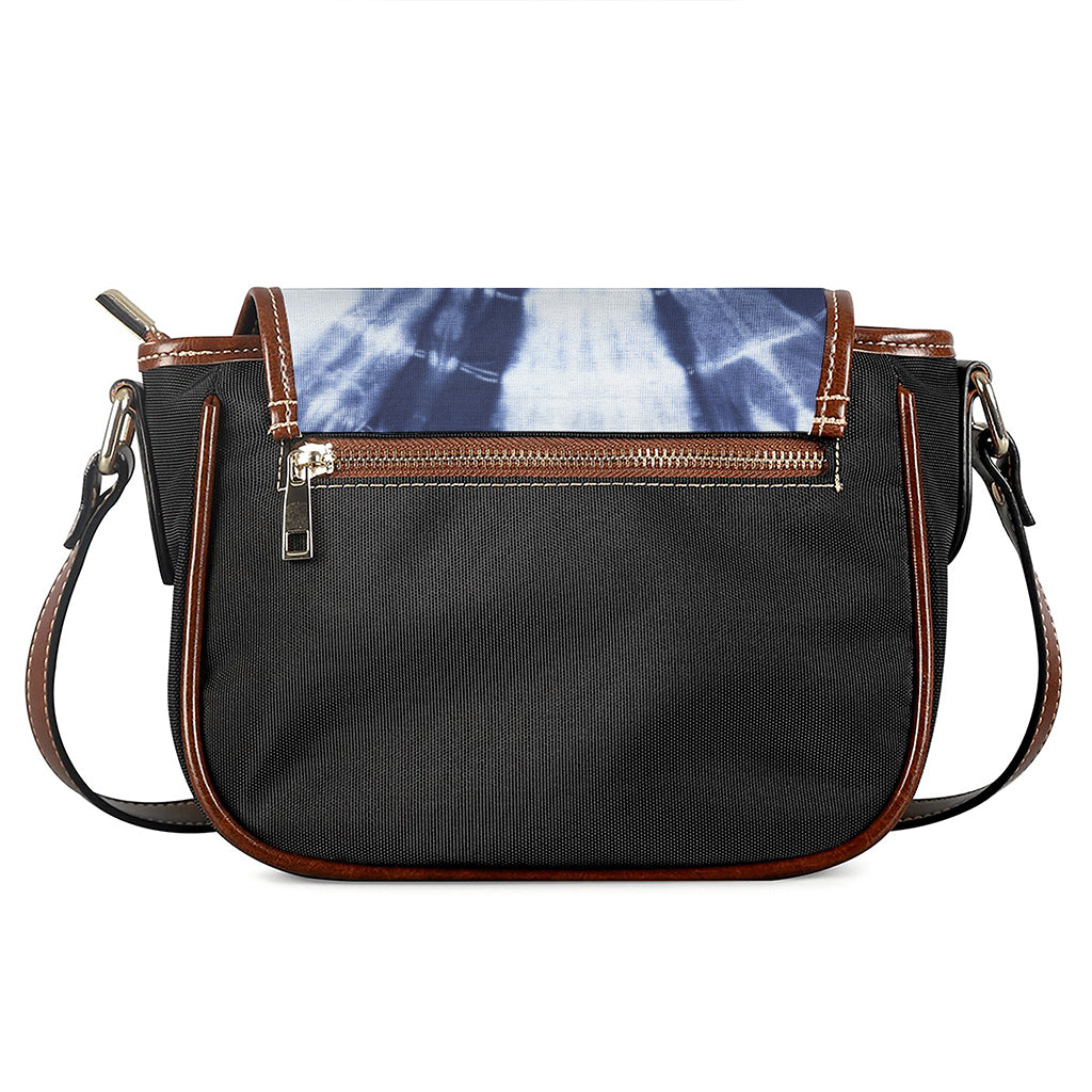 Tie Dye Shibori Print Saddle Bag