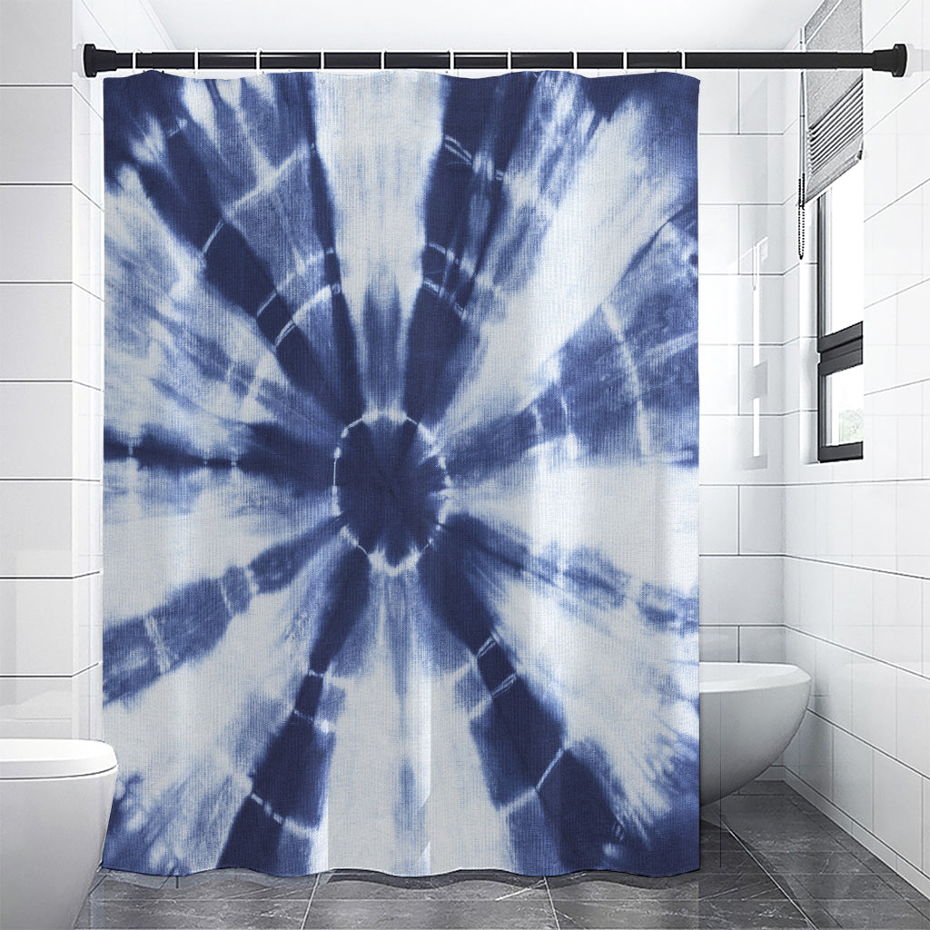 Tie Dye Shibori Print Shower Curtain